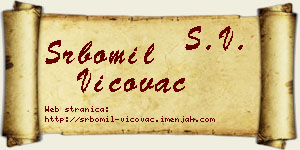 Srbomil Vićovac vizit kartica